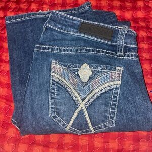 Ariat Women's Blue Boot Cut Jeans with Embroidery